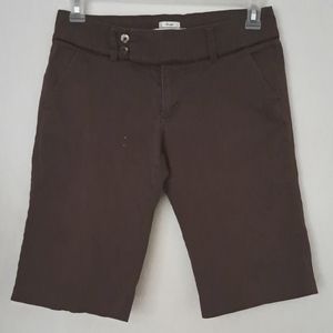 Old Navy Stretch Shorts Size 8 Brown Womens Above Knee Length Casual